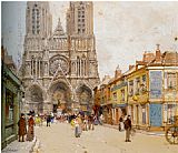 La Cathedrale de Reims by Eugene Galien-Laloue